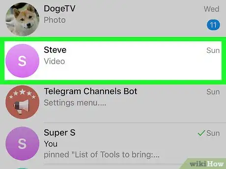 Imagen titulada Delete Messages on Telegram on iPhone or iPad Step 3