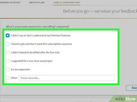 Imagen titulada Cancel a Premium Account on Linkedin Step 8