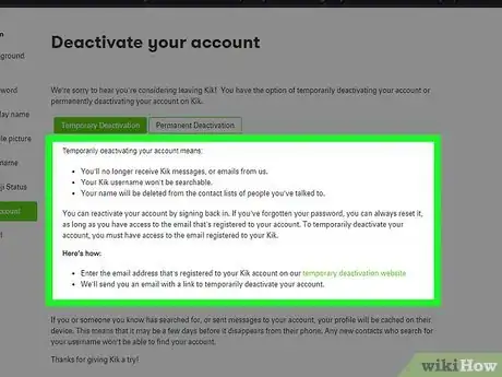 Imagen titulada Deactivate a Kik Account Step 1