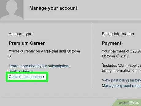 Imagen titulada Cancel a Premium Account on Linkedin Step 7