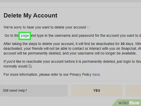 Imagen titulada Delete a Snapchat Account Step 16