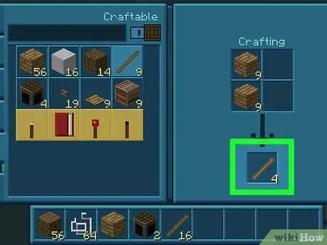 Imagen titulada Make a Fishing Rod in Minecraft Step 11