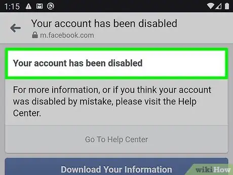 Imagen titulada Get Unblocked on Facebook Step 1