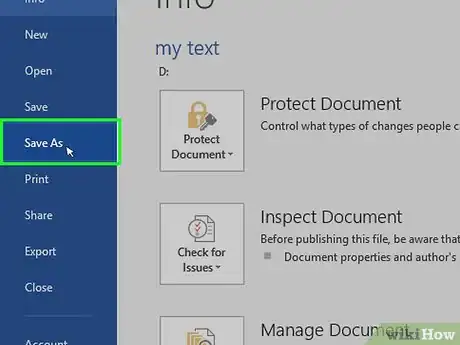 Imagen titulada Convert Docx to Doc Step 3