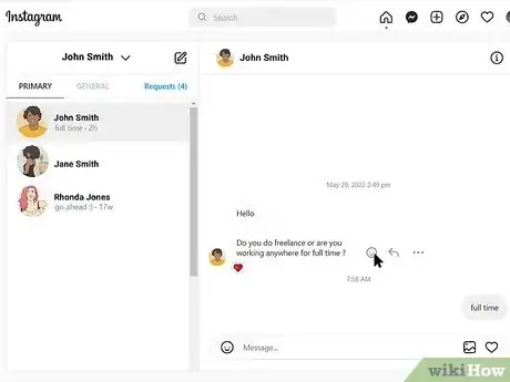 Imagen titulada React to Messages on Instagram Step 14