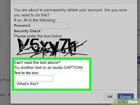 Imagen titulada Permanently Delete a Facebook Account Step 4