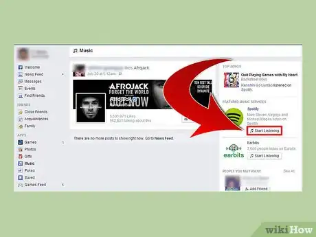 Imagen titulada Put Music on Facebook Step 12