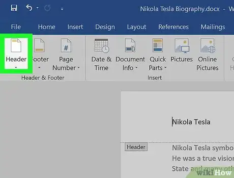Imagen titulada Delete Headers and Footers in Word Step 3