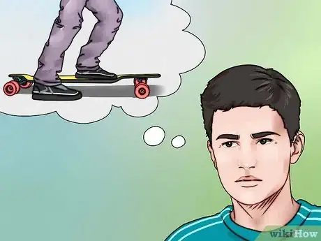 Imagen titulada Stop on a Longboard Step 1