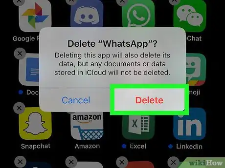 Imagen titulada Uninstall WhatsApp on iPhone or iPad Step 3