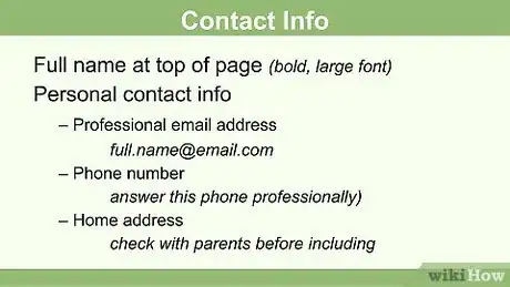 Imagen titulada Create a Resume for a Teenager Step 4