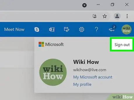 Imagen titulada Log Out of Hotmail Step 9