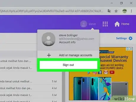 Imagen titulada Log Out of Yahoo Mail Step 3