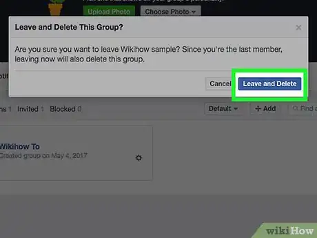 Imagen titulada Delete a Facebook Group Step 17