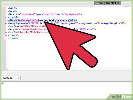Imagen titulada Make a Scrolling Marquee in HTML Step 4