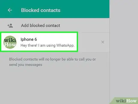 Imagen titulada Unblock Contacts on WhatsApp Step 21