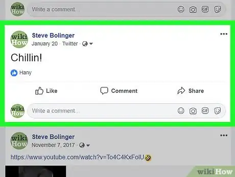 Imagen titulada Delete a Facebook Post Step 3