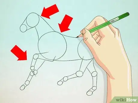 Imagen titulada Draw a Realistic Looking Horse Step 3