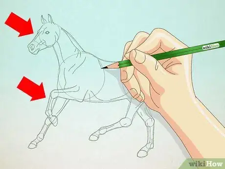 Imagen titulada Draw a Realistic Looking Horse Step 4
