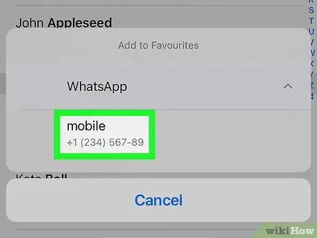 Imagen titulada Add Favorites on WhatsApp Step 7