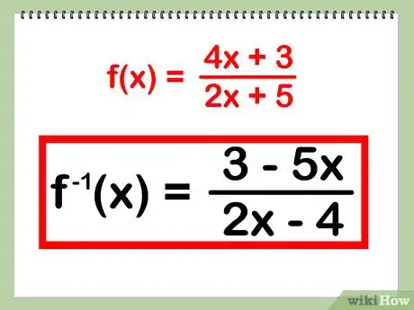 Imagen titulada Find the Inverse of a Function Step 4