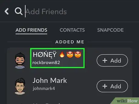 Imagen titulada Add Friends on Snapchat Step 1