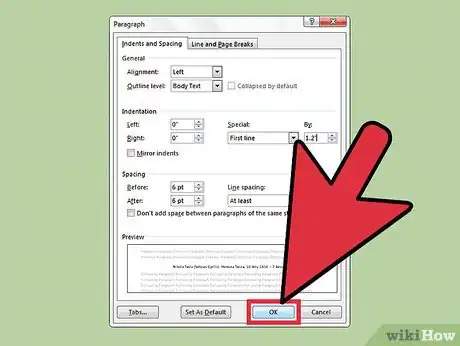 Imagen titulada Indent the First Line of Every Paragraph in Microsoft Word Step 5