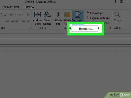 Imagen titulada Add a Signature in Microsoft Outlook Step 17