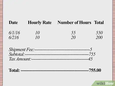 Imagen titulada Write an Invoice for Payment for Services Rendered Step 11
