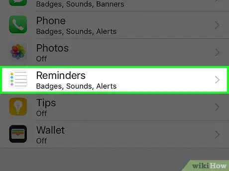 Imagen titulada Turn Off Reminder Notifications on an iPhone Step 3