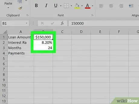 Imagen titulada Prepare Amortization Schedule in Excel Step 3