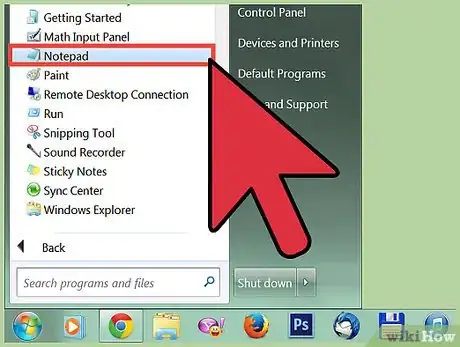 Imagen titulada Shut Down a Computer Using Notepad Step 1