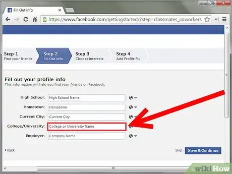 Imagen titulada Create a Facebook Profile Step 4