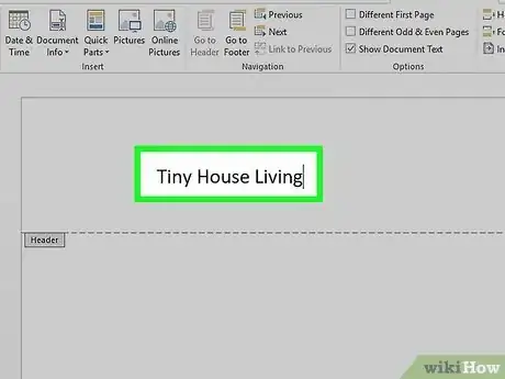 Imagen titulada Add a Header in Microsoft Word Step 6