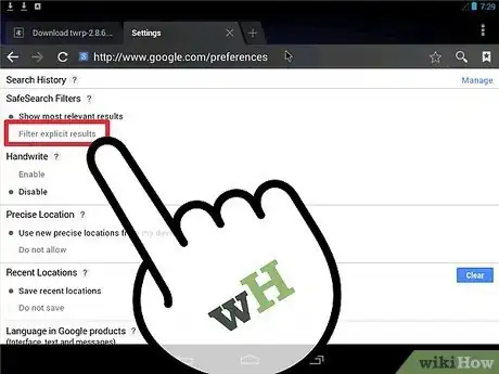 Imagen titulada Disable Google Safe Search on Android Step 8