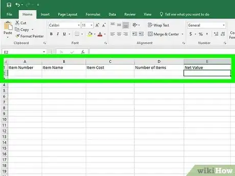 Imagen titulada Create an Inventory List in Excel Step 11