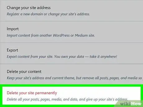 Imagen titulada Delete a WordPress.Com Blog Step 13