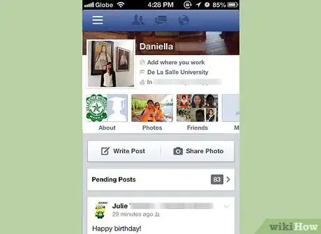 Imagen titulada Upload Photos to Facebook Using the Facebook for iPhone Application Step 14