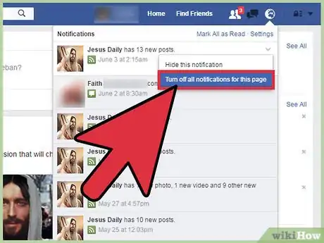Imagen titulada View Your Facebook Notifications Step 9