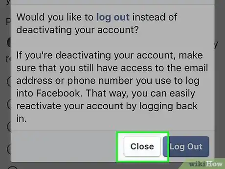 Imagen titulada Deactivate a Facebook Account Step 10