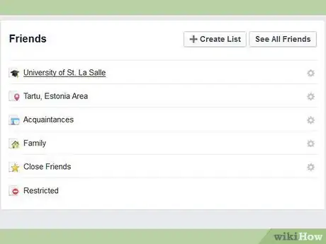 Imagen titulada Make Friends Lists on Facebook Step 8