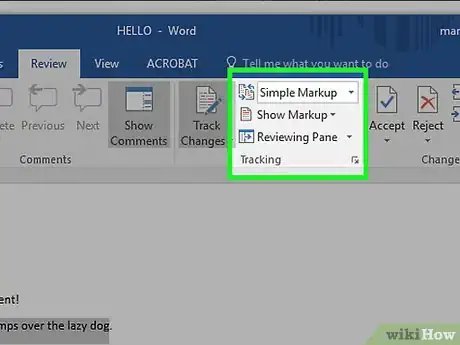 Imagen titulada Edit a Document Using Microsoft Word's Track Changes Feature Step 4