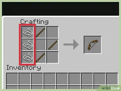 Imagen titulada Make a Bow and Arrow in Minecraft Step 4