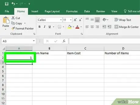 Imagen titulada Create an Inventory List in Excel Step 13