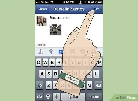 Imagen titulada Upload Photos to Facebook Using the Facebook for iPhone Application Step 12
