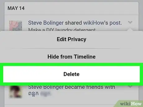 Imagen titulada Delete All Old Facebook Posts on Android Step 7