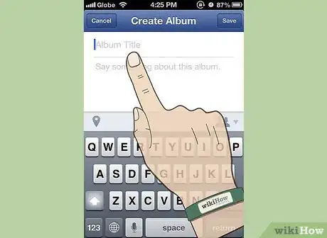 Imagen titulada Upload Photos to Facebook Using the Facebook for iPhone Application Step 17