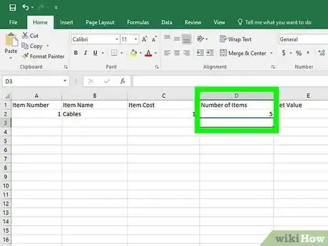 Imagen titulada Create an Inventory List in Excel Step 16