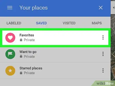 Imagen titulada Remove Saved Places on Google Maps on PC or Mac Step 5