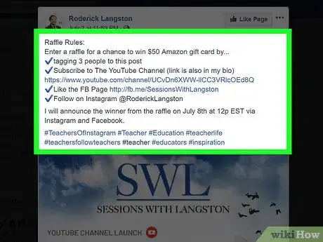 Imagen titulada Raffle on Facebook Step 5